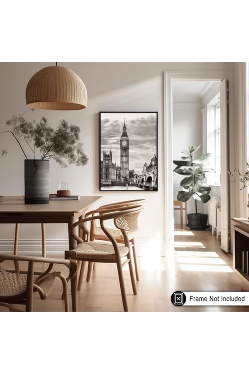 Poster Master ملصق ماستر بيغ بن - طباعة برج إليزابيث - فن لندن - فن التصوير - فن السفر - فن المدينة - فن الساعة العظيمة - فن المعالم التاريخية - ديكور غرفة المعيشة - 8x10 بدون إطار - Image 5