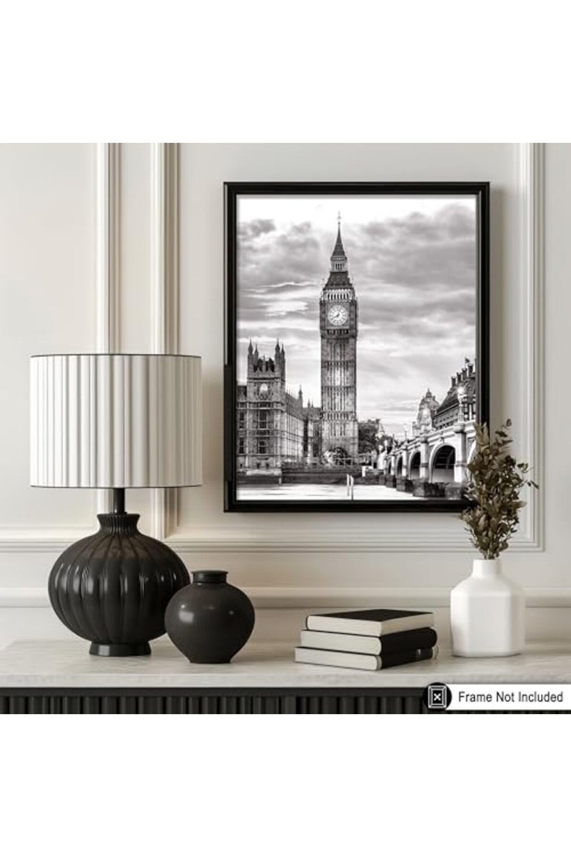 Poster Master ملصق ماستر بيغ بن - طباعة برج إليزابيث - فن لندن - فن التصوير - فن السفر - فن المدينة - فن الساعة العظيمة - فن المعالم التاريخية - ديكور غرفة المعيشة - 8x10 بدون إطار - Image 3