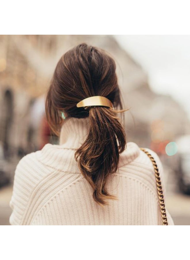 Maykawe Pack of 5 Women Hair Clips Metal Hair Pins Simple Retro Large Hair Barrettes French Clip Barrettes For Women Lady(Gold)  - Image 5