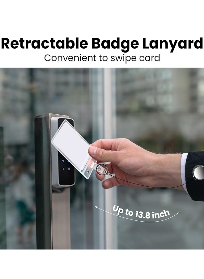 3PCS Badge Lanyard with Id Badge Holder Retractable Stainless Steel Teacher Lanyard Cruise Ship Lanyards for Girl Women - Image 5