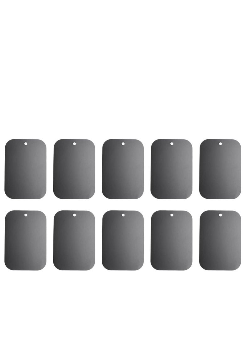 Captaintech Metal Plate Disk for Magnetic Mobile Cell Car Phone Holder Universal Magnet Car Stand Mount Iron Sheet Sticker 10Pcs (Rectangular) - Image 1