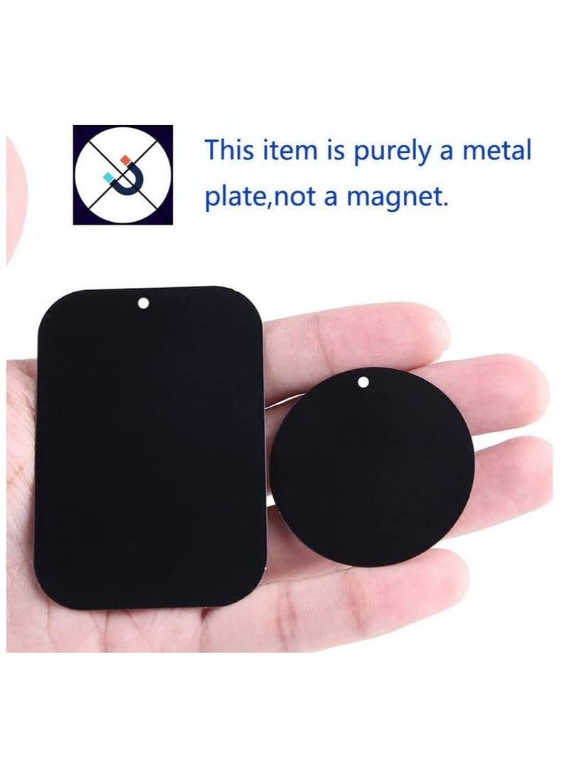 Captaintech Metal Plate Disk for Magnetic Mobile Cell Car Phone Holder Universal Magnet Car Stand Mount Iron Sheet Sticker 10Pcs (Rectangular) - Image 3