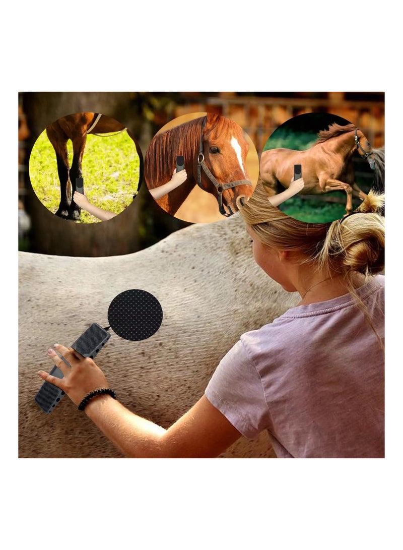 6-in-1 Multi-Functional Horse Hair Grooming Brush - Shedding, Massage, and Beauty Tool for Pets (Black) - Effective Hair Removal and Grooming Solution. - Image 4