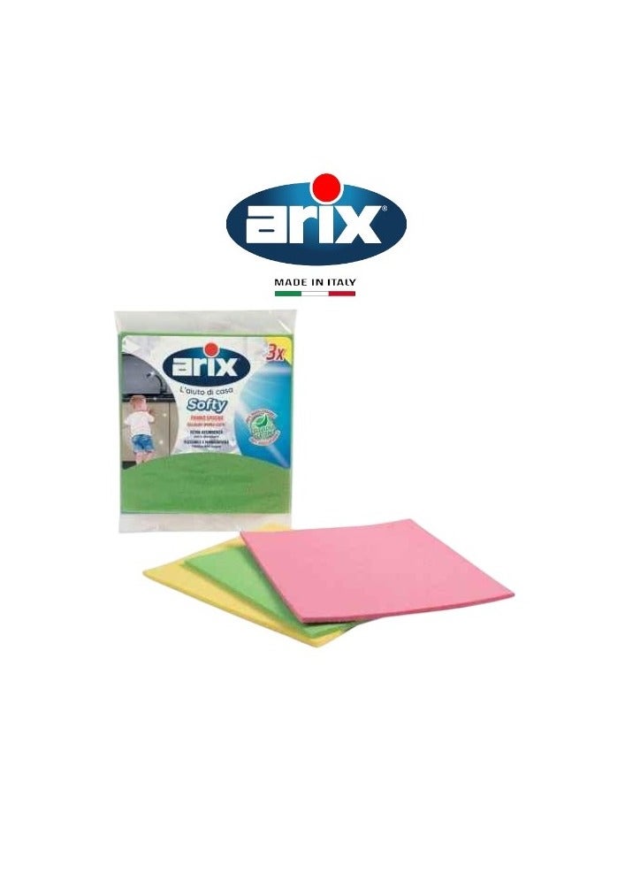 نظيف نقي: قطعة قماش إسفنجية طبيعية من السليلوز الناعم Arix للتنظيف الصديق للبيئة 1 قطعة