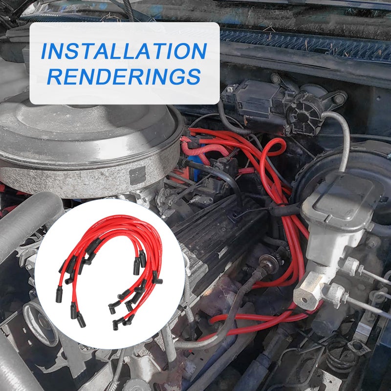 JDMSPEED مجموعة أسلاك شمعات الإشعال الجديدة من JDMSPEED 10.5 مم بديل لشيفروليه GM LT1 LT4 5.7L 4.3L 1992-1997 - Image 5