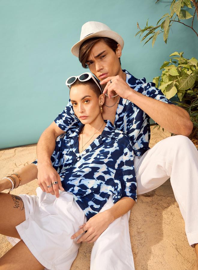 Mascln Sassafras Mascln Sassafras Tie and Dye Print Relaxed Fit Shirt  - Image 1