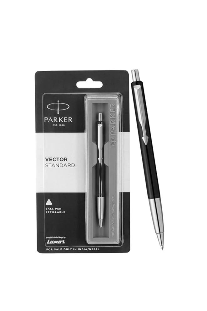 Parker Vector Standard Chrome Trim Ball Pen (Ink - Blue) - Image 1