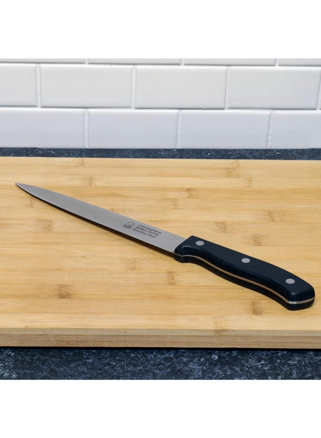 Chef Craft Select Series Stainless Steel Carving Knife Black and Silver 8 Inch 21669 - Image 3