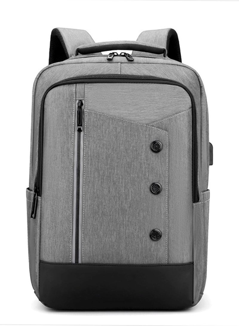 هويتك حقيبة سفر متعددة الوظائف مقاومة للماء ذات سعة كبيرة للمدرسة والاستكشاف في الهواء الطلق، رمادي فاتح - Image 1