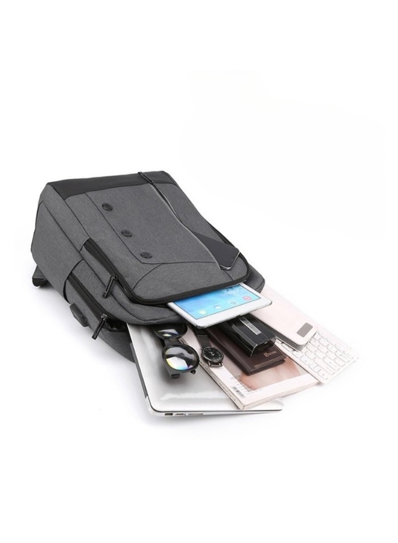 هويتك حقيبة سفر متعددة الوظائف مقاومة للماء ذات سعة كبيرة للمدرسة والاستكشاف في الهواء الطلق، رمادي فاتح - Image 2