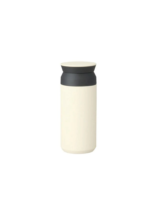 Kinto Travel Tumbler Double Wall Vacuum Insulated Stainless Steel Mug 350ml White - Image 1