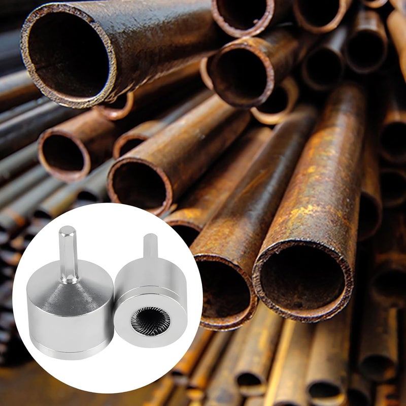 Pipe Maintenance And Rust Removal Steel Cleaning Tools For Power Drill, 4 Pcs Copper Pipe Brushes Includes 15 Mm And 22 Mm Brushes With Attachments - Image 4