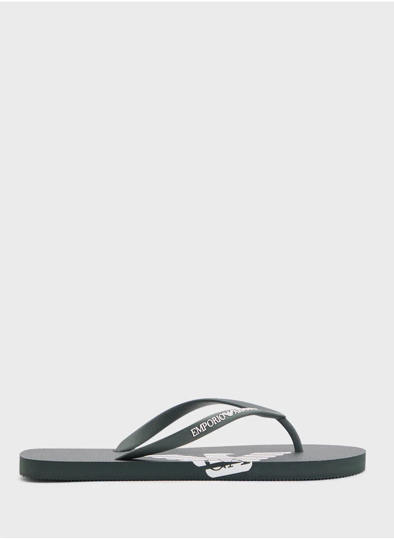 امبوريو ارماني Logo Beach Flip Flops
