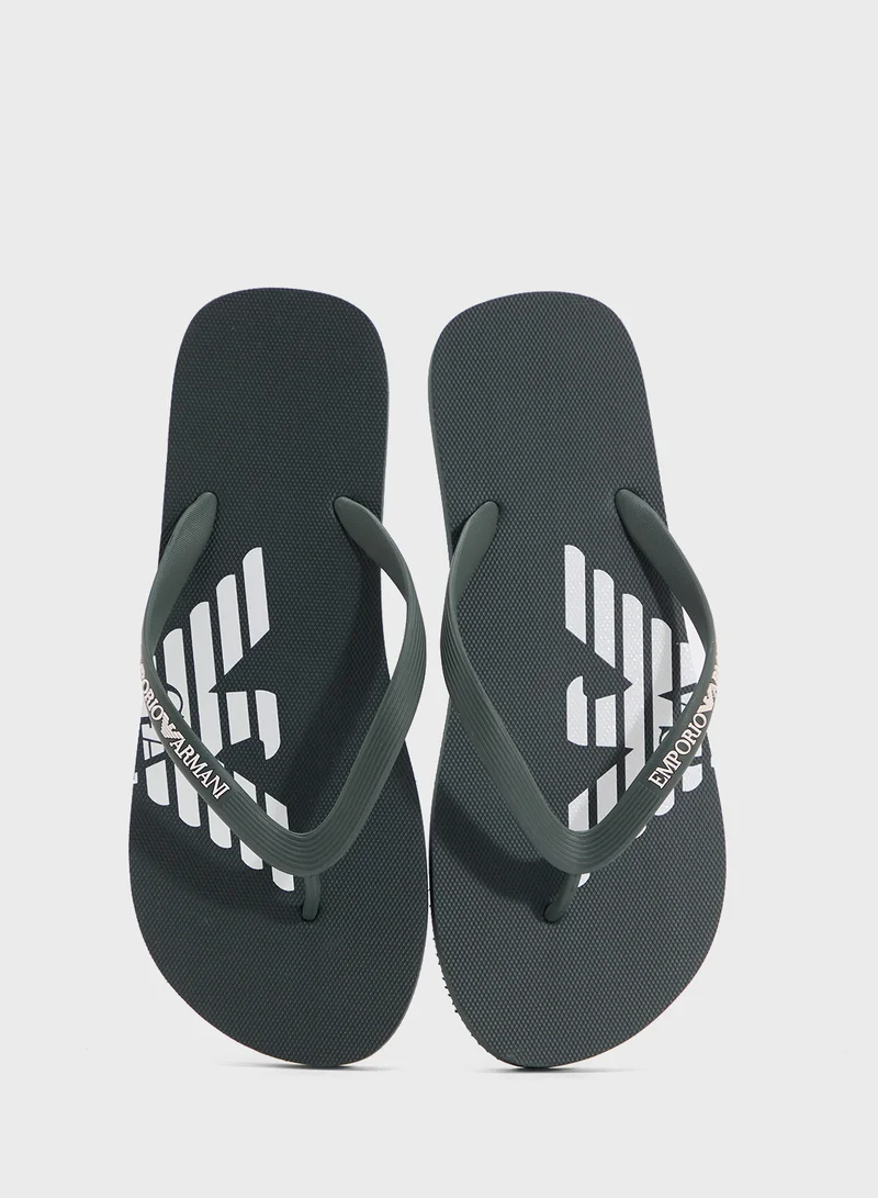 EMPORIO ARMANI Logo Beach Flip Flops