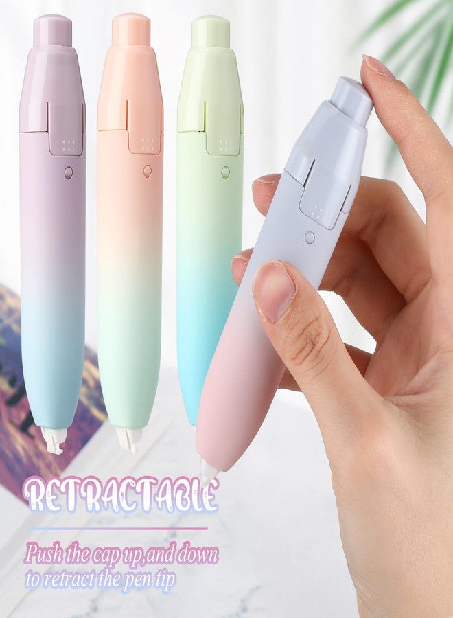 Dinifee 4 Pcs Quick Dry Correction Tape Aesthetic Gradient Color Refillable Retractable Mini Small Correction Tape Cute Correction Pen Kawaii Japanese Office Supplies Easy to Use Applicator for School - Image 3