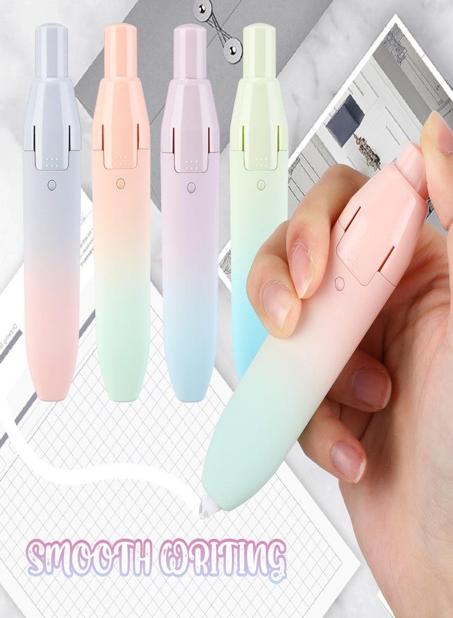 Dinifee 4 Pcs Quick Dry Correction Tape Aesthetic Gradient Color Refillable Retractable Mini Small Correction Tape Cute Correction Pen Kawaii Japanese Office Supplies Easy to Use Applicator for School - Image 5