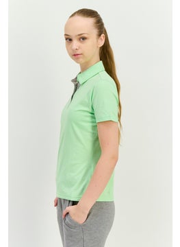 SKECHERS Women Sportswear Fit Short Sleeve Outdoor Polo Shirt, Light Green  - Image 2