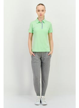 SKECHERS Women Sportswear Fit Short Sleeve Outdoor Polo Shirt, Light Green  - Image 4