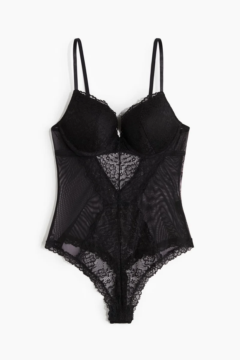 H&M Lace push-up thong body