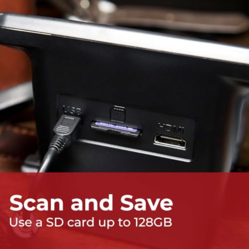 All-in-One 24MP Film Scanner for 35mm/126/110/Super 8 film 135/126/110 slides, large 5 display, HDMI output, built-in memory, black, high-resolution digital conversion - Image 5