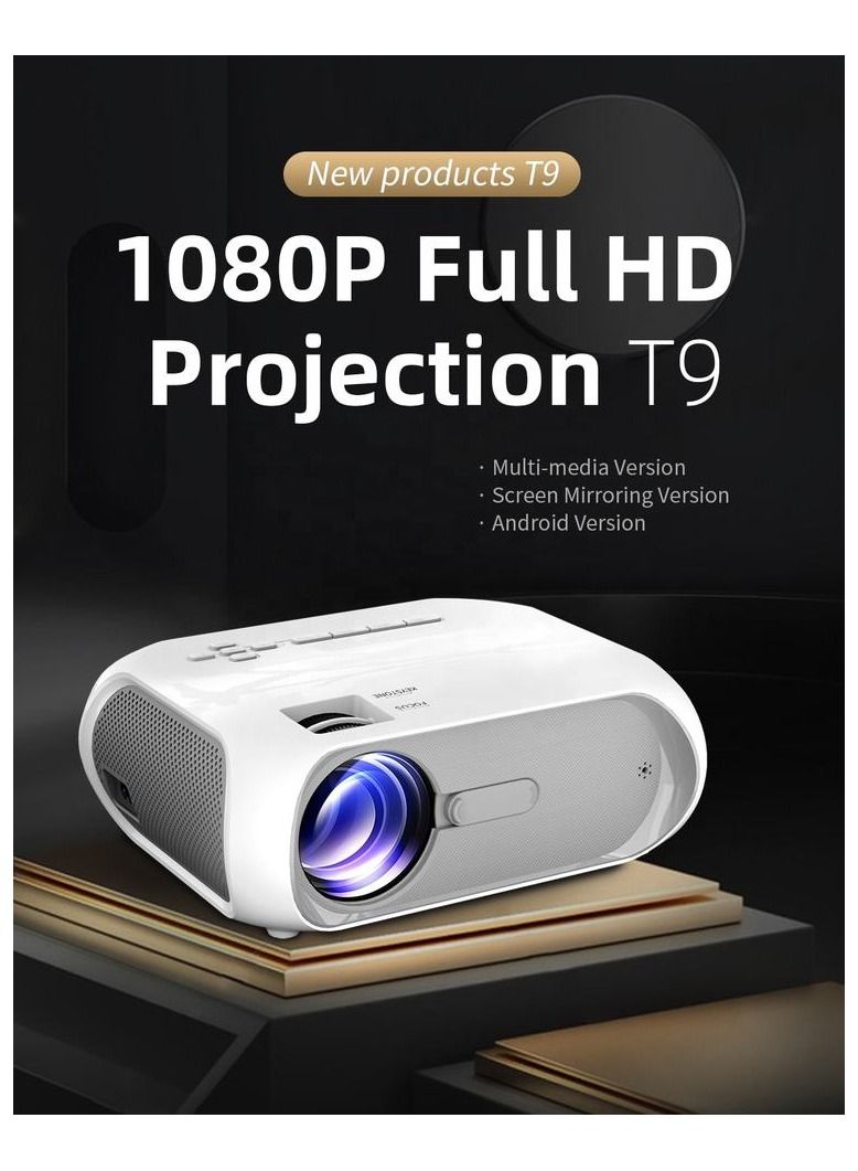 T9 5000Lumens 200ANSI Full HD 1080P Android9.0 1+8G WIFI BT Home Short Throw Movie Outdoor Projector  - Image 2