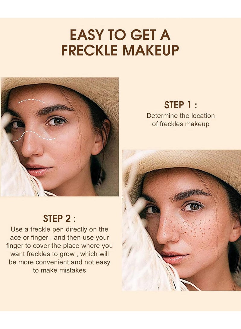 Sumeitang Freckle Pen, 4 Colors Kit - Natural Lifelike Faux Freckle Makeup Pen, Waterproof Long Lasting, Create Sunkissed Skin(4Pack) - Image 5