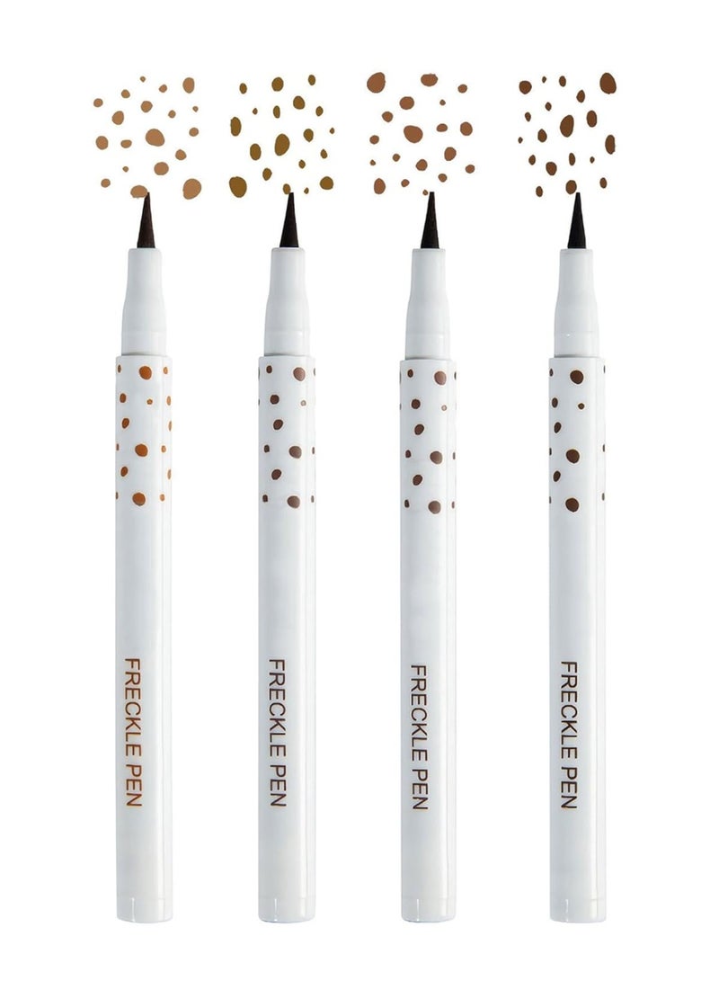 Sumeitang Freckle Pen, 4 Colors Kit - Natural Lifelike Faux Freckle Makeup Pen, Waterproof Long Lasting, Create Sunkissed Skin(4Pack) - Image 1