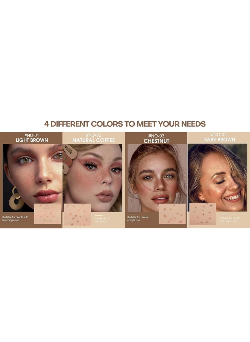 Sumeitang Freckle Pen, 4 Colors Kit - Natural Lifelike Faux Freckle Makeup Pen, Waterproof Long Lasting, Create Sunkissed Skin(4Pack) - Image 4