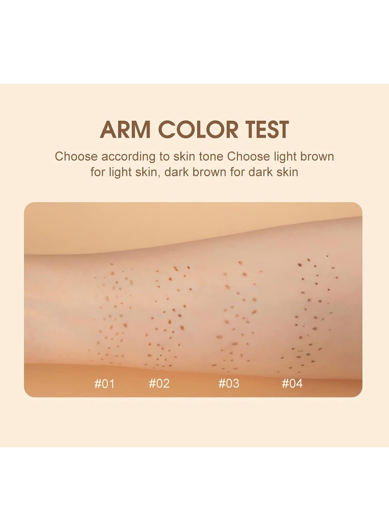 Sumeitang Freckle Pen, 4 Colors Kit - Natural Lifelike Faux Freckle Makeup Pen, Waterproof Long Lasting, Create Sunkissed Skin(4Pack) - Image 3