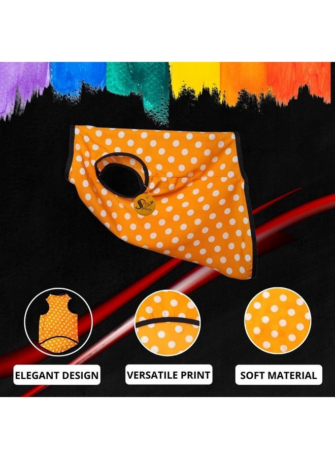 Sage Square Funky Soft Material Dog T-Shirt | Cool/Funky Print Pet | Soft Light Weight | Comfortable & Breathable Dog Clothing | Trendy Vest Outfit (Large - 22 Inch) (Polka Orange)  - Image 3