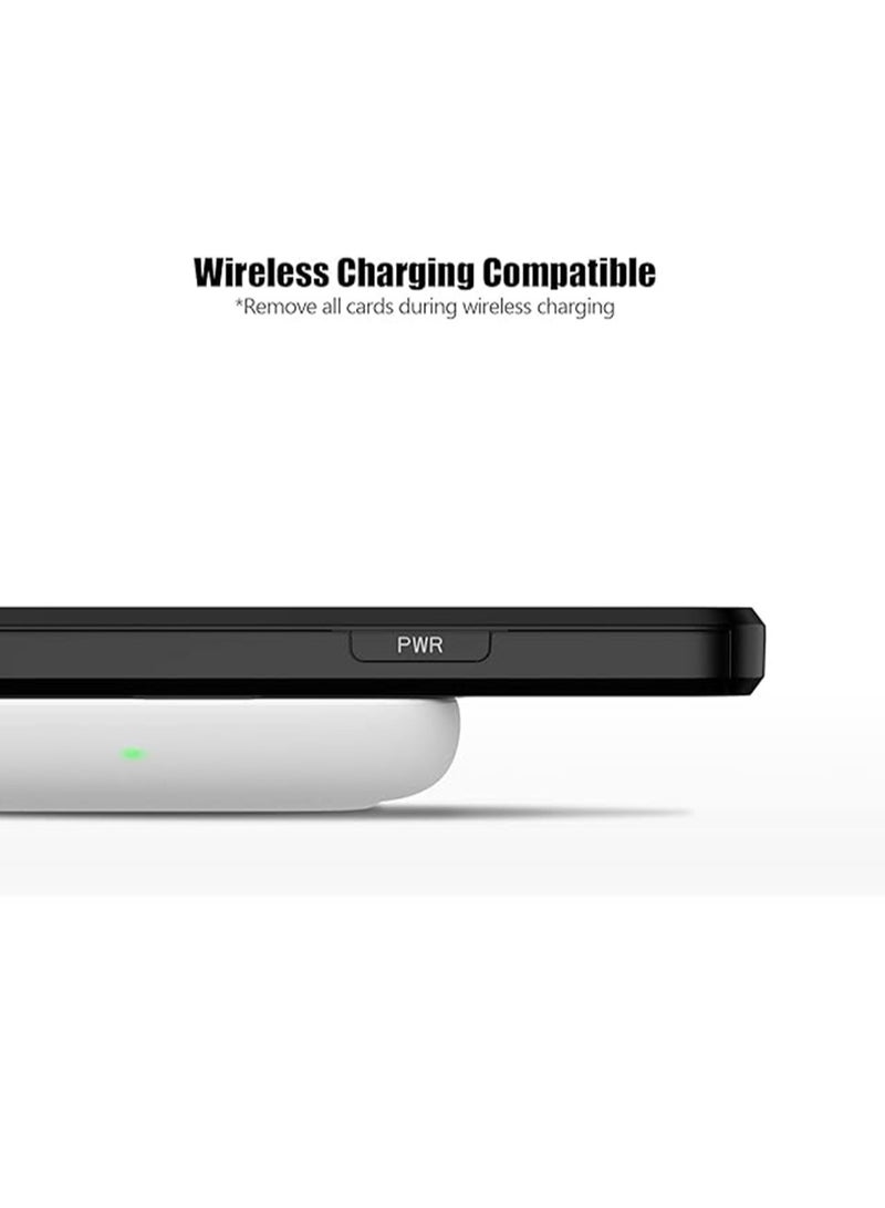 WRISTWISE غطاء حافظة لهاتف iPhone 13 Pro Max شديد التحمل واقٍ مزدوج الطبقات مقاوم للصدمات بفتحة بطاقة مخفية محفظة رفيعة للنساء والرجال (أسود) - Image 5