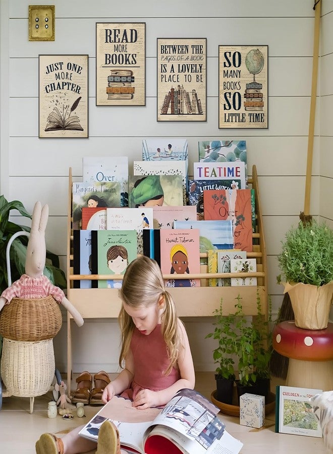 PLKMN Vintage Reading Posters for Library, Bookish Gifts, Book Club Decorations Party Decor, Vintage Book Wall Art 8x10, Wall Decor for Reading Nook High School Classroom, Set of 4 Unframed - Image 5