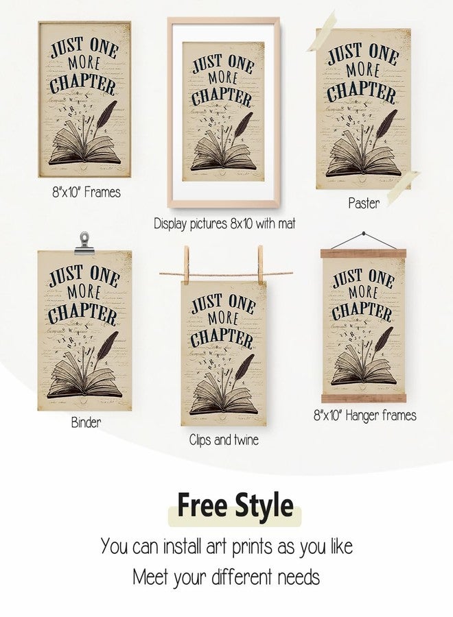 PLKMN Vintage Reading Posters for Library, Bookish Gifts, Book Club Decorations Party Decor, Vintage Book Wall Art 8x10, Wall Decor for Reading Nook High School Classroom, Set of 4 Unframed - Image 3