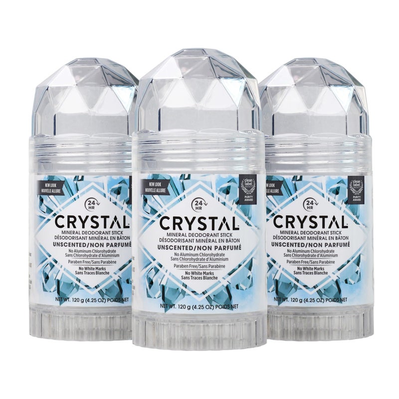 CRYSTAL ESSENCE عطر معدني بلوري، بدون رائحة 4.25 أونصة (عبوة من 3) - Image 1