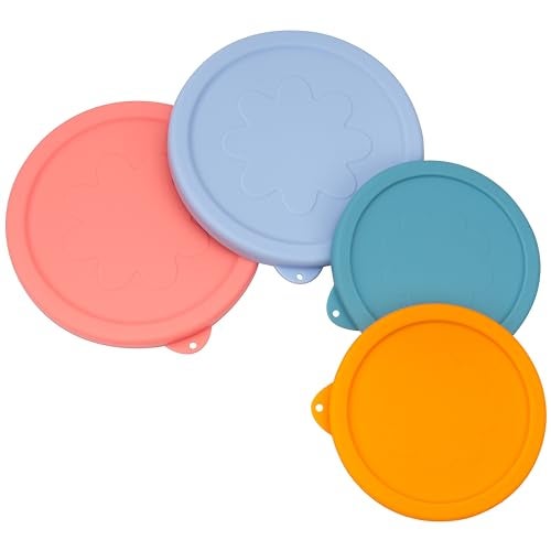VIOTIIN 2 Cup 4 Cup Silicone Replacement Lids Storage Cover for Anchor Hocking Glass Bowls (Container not Included) 4 Pack Microwave, Dishwasher and Freezer Safe - Image 1