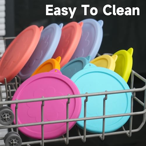 VIOTIIN 2 Cup 4 Cup Silicone Replacement Lids Storage Cover for Anchor Hocking Glass Bowls (Container not Included) 4 Pack Microwave, Dishwasher and Freezer Safe - Image 5