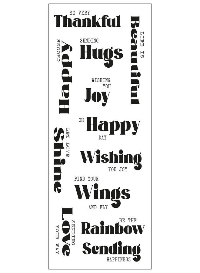 Sizzix Clear Stamps Set 12PK Good Vibes #4 by Pete Hughes | 665911 |Chapter 2 2022 - Image 1