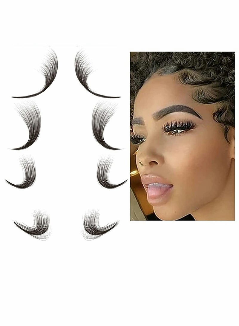 SYOSI Temporary Baby Hair Tattoo Stickers, Waterproof Tattoos Body Makeup for Women, Edge Tattoo Edges Curly Hair Salon DIY Hairstyling Hair Stickers Template Makeup Tool - Image 3