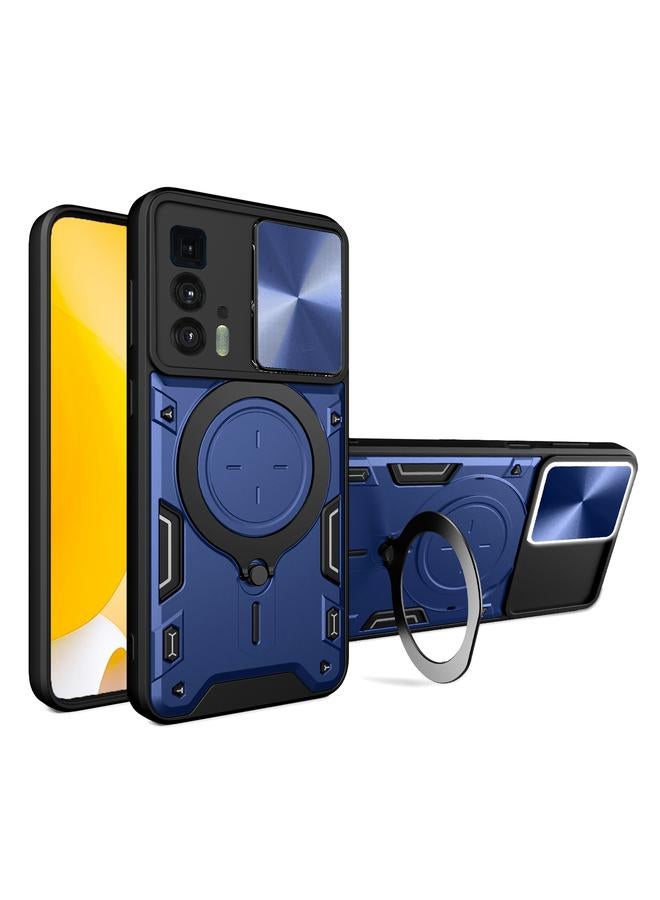 اس-توب جراب لهاتف موتورولا إيدج 20 برو مزود بحامل مغناطيسي منزلق وملمس CD - Image 1