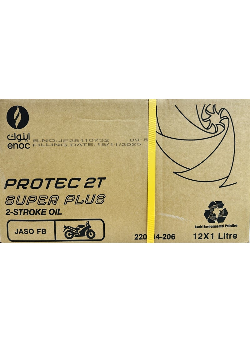 ENOC 2-Stroke Engine Oil Protec Super Plus (12*1Ltr) - Image 1