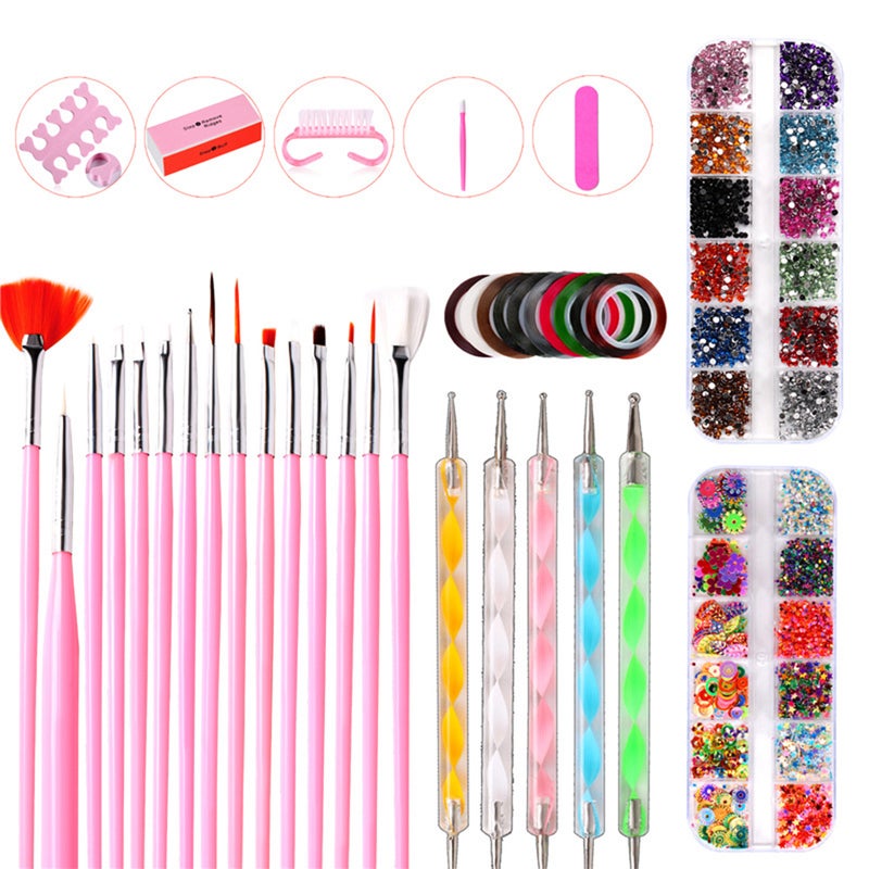 Nail Art Tool Kit Multicolour - Image 1