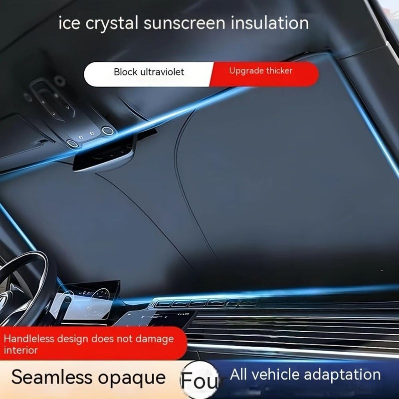 2 Pack Car Sunshade UV Protection Front Rear Windshield Covers Easy To Store Interior Accessories For Sun And UV Shielding - Image 5