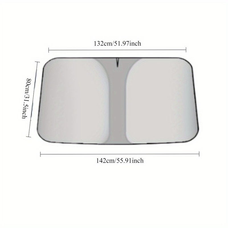 2 Pack Car Sunshade UV Protection Front Rear Windshield Covers Easy To Store Interior Accessories For Sun And UV Shielding - Image 2