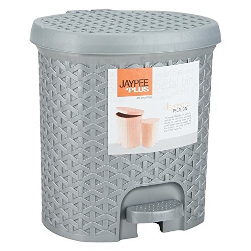 Jaypee Plus Dispose all Dustbin with Removable Plastic Bucket | Garbage Bin Trash Can Pedal Waste Bin |Square Shape Dustbin For Home, Kitchen, Bathroom, Office, 8 Litre, Black - Image 1