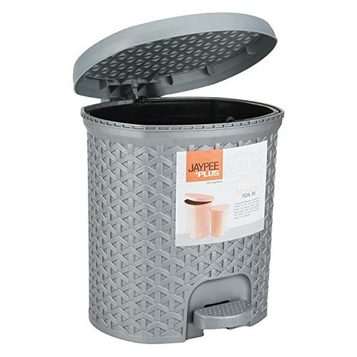 Jaypee Plus Dispose all Dustbin with Removable Plastic Bucket | Garbage Bin Trash Can Pedal Waste Bin |Square Shape Dustbin For Home, Kitchen, Bathroom, Office, 8 Litre, Black - Image 3