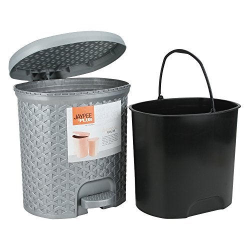 Jaypee Plus Dispose all Dustbin with Removable Plastic Bucket | Garbage Bin Trash Can Pedal Waste Bin |Square Shape Dustbin For Home, Kitchen, Bathroom, Office, 8 Litre, Black - Image 4