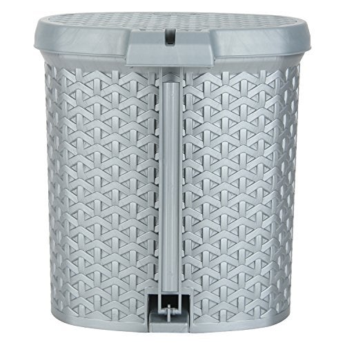 Jaypee Plus Dispose all Dustbin with Removable Plastic Bucket | Garbage Bin Trash Can Pedal Waste Bin |Square Shape Dustbin For Home, Kitchen, Bathroom, Office, 8 Litre, Black - Image 5