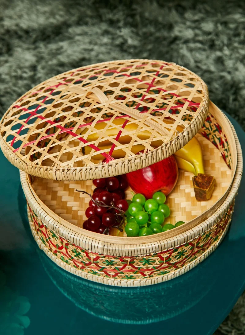 Ayra Medium Razia Box with Lid - Red
