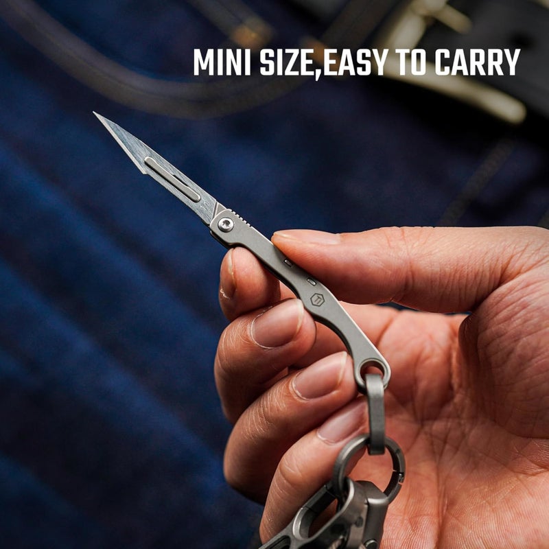 Barakah سكين جيب تيتانيوم مدمجة – شفرة قابلة للطي فائقة الحدة، خفيفة الوزن، أساسية للاستخدام اليومي في التخييم، المشي، والمغامرات الخارجية - Image 2