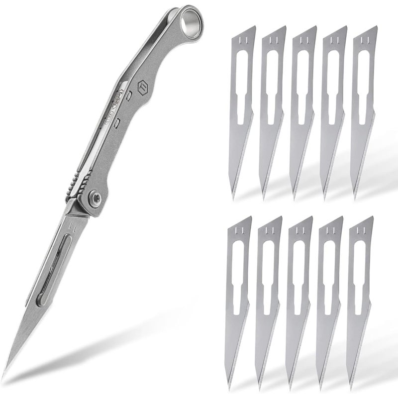 Barakah سكين جيب تيتانيوم مدمجة – شفرة قابلة للطي فائقة الحدة، خفيفة الوزن، أساسية للاستخدام اليومي في التخييم، المشي، والمغامرات الخارجية - Image 1